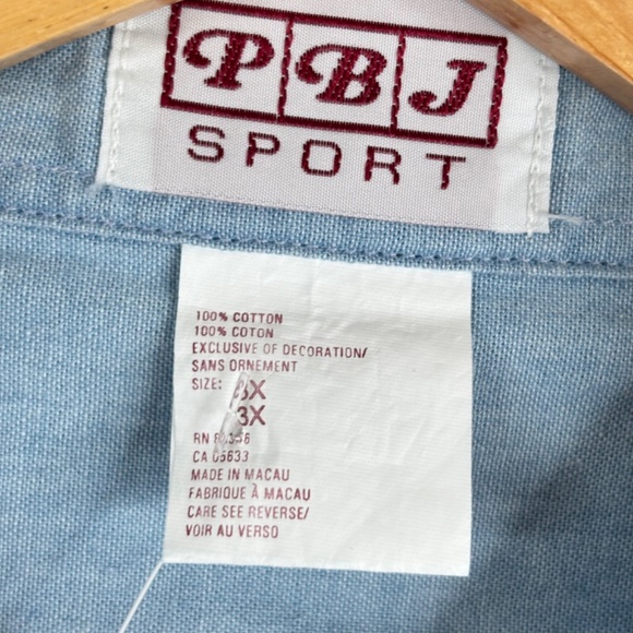 VTG NWT Embroidered Christmas Denim Button Down 3X Snowman Holiday 90s Snowflake - Picture 5 of 8